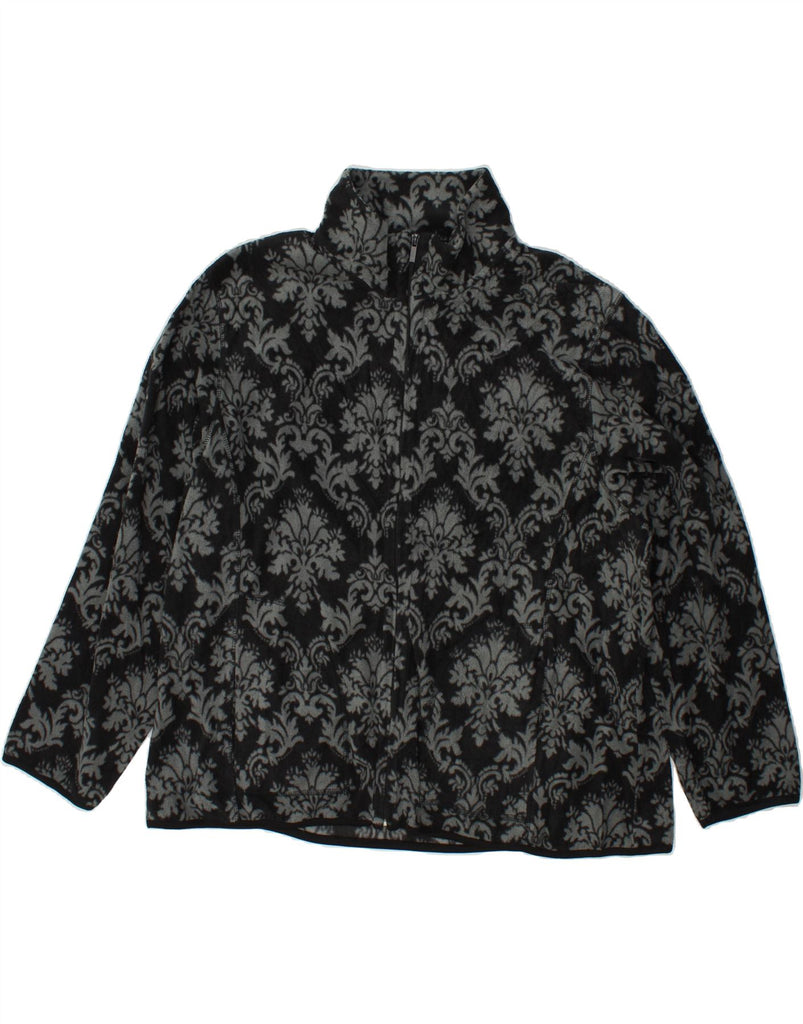 OVS Womens Fleece Jacket UK 20 2XL Grey Paisley Polyester Vintage OVS and Second-Hand OVS from Messina Hembry 