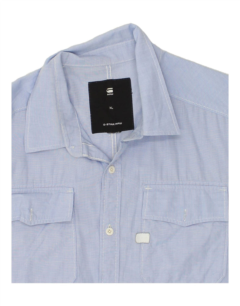 G-STAR Mens Shirt XL Blue Cotton | Vintage G-Star | Thrift | Second-Hand G-Star | Used Clothing | Messina Hembry 