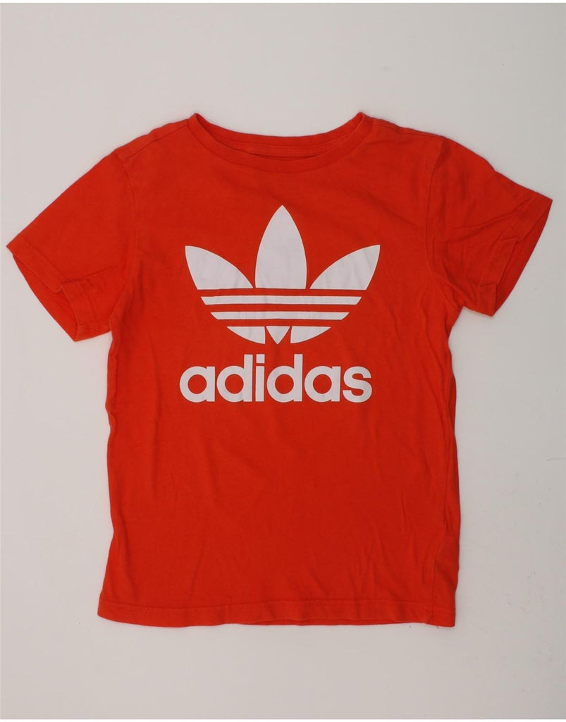 ADIDAS Boys Graphic T-Shirt Top 9-10 Years Small Red Cotton | Vintage Adidas | Thrift | Second-Hand Adidas | Used Clothing | Messina Hembry 