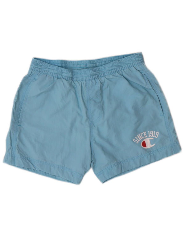 Champion Boys Graphic Swimming Shorts 11-12 Years Large Blue Polyamide
