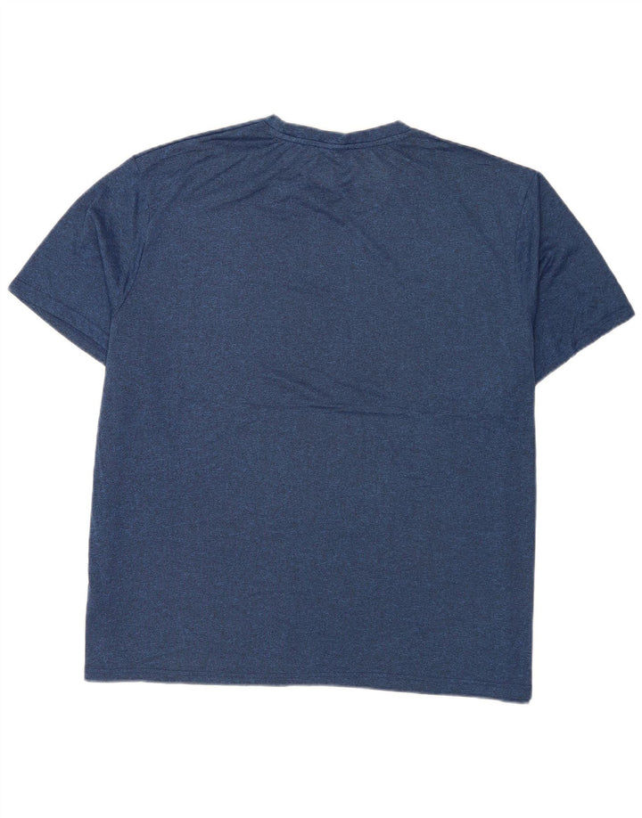 Fila Mens T-Shirt Top 4XL Navy Blue Polyester