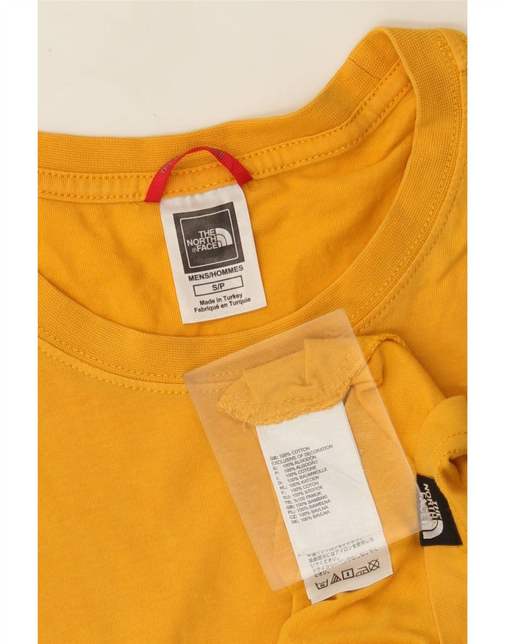 The North Face Mens T-Shirt Top Small Yellow Cotton