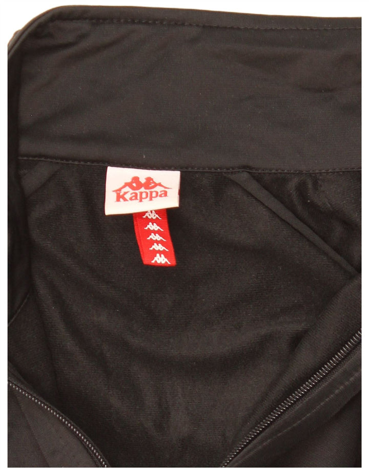 Kappa Mens Graphic Tracksuit Top Jacket Small Black Polyester
