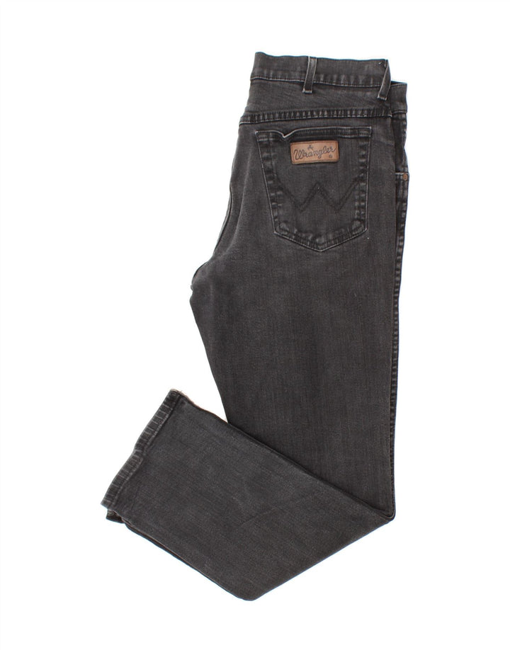 WRANGLER Womens Straight Jeans W34 L29 Black Vintage Wrangler and Second-Hand Wrangler from Messina Hembry 