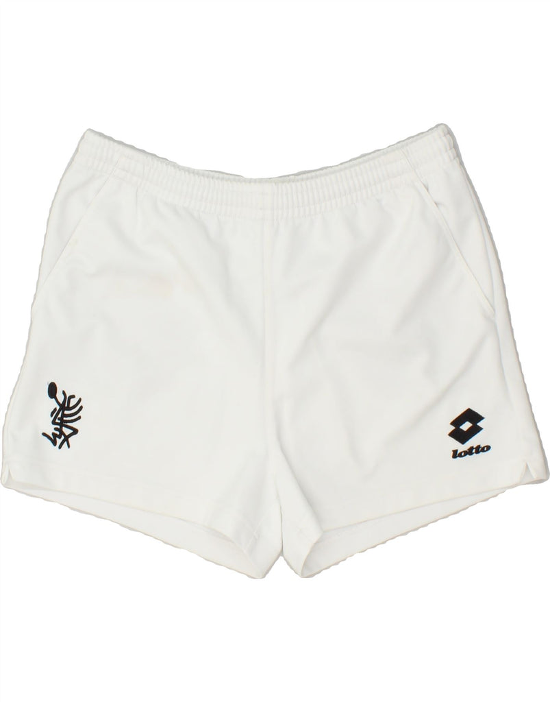 LOTTO Boys Graphic Sport Shorts 15-16 Years 3XL White Polyester Vintage Lotto and Second-Hand Lotto from Messina Hembry 