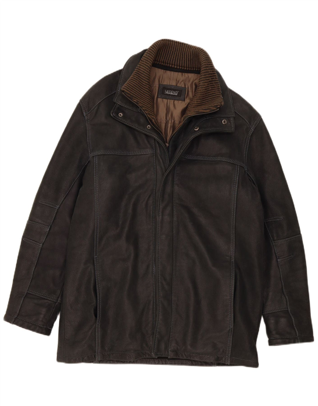 Scandianavia Mens Leather Jacket UK 36 Small Grey