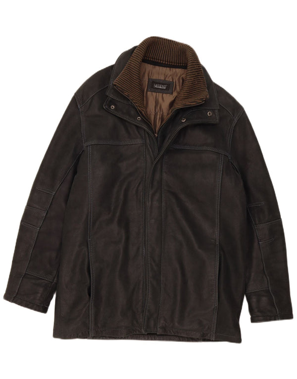Scandianavia Mens Leather Jacket UK 36 Small Grey