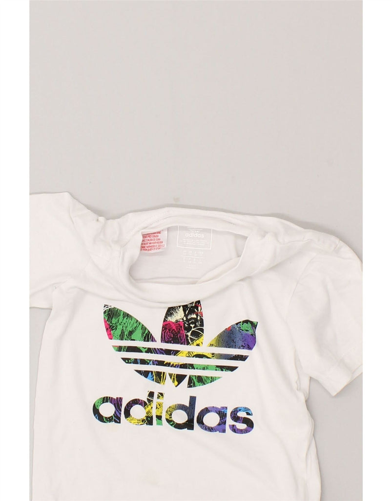 ADIDAS Boys Graphic T-Shirt Top 3-4 Years White Cotton | Vintage Adidas | Thrift | Second-Hand Adidas | Used Clothing | Messina Hembry 