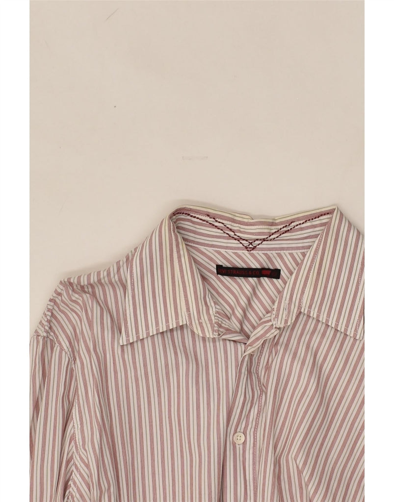 LEVI'S Mens Shirt Large Pink Striped Cotton | Vintage Levi's | Thrift | Second-Hand Levi's | Used Clothing | Messina Hembry 