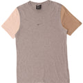 Nike Mens Standard Fit T-Shirt Top Medium Grey Colourblock Cotton