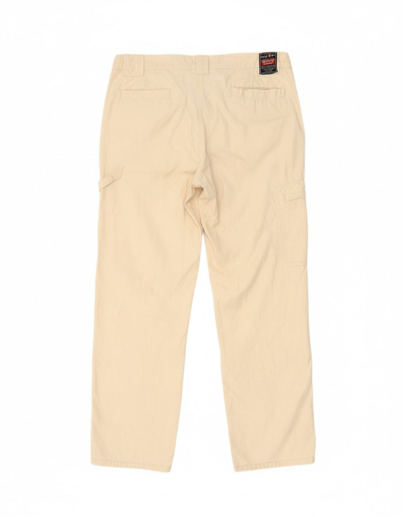 MURPHY & NYE Mens Straight Cargo Trousers W36 L30 Off White Cotton Vintage Murphy & Nye and Second-Hand Murphy & Nye from Messina Hembry 