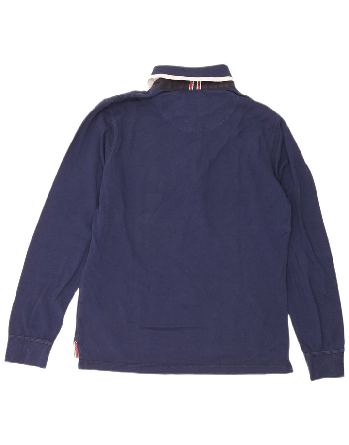 KAPPA Mens Long Sleeve Polo Shirt Large Navy Blue Cotton
