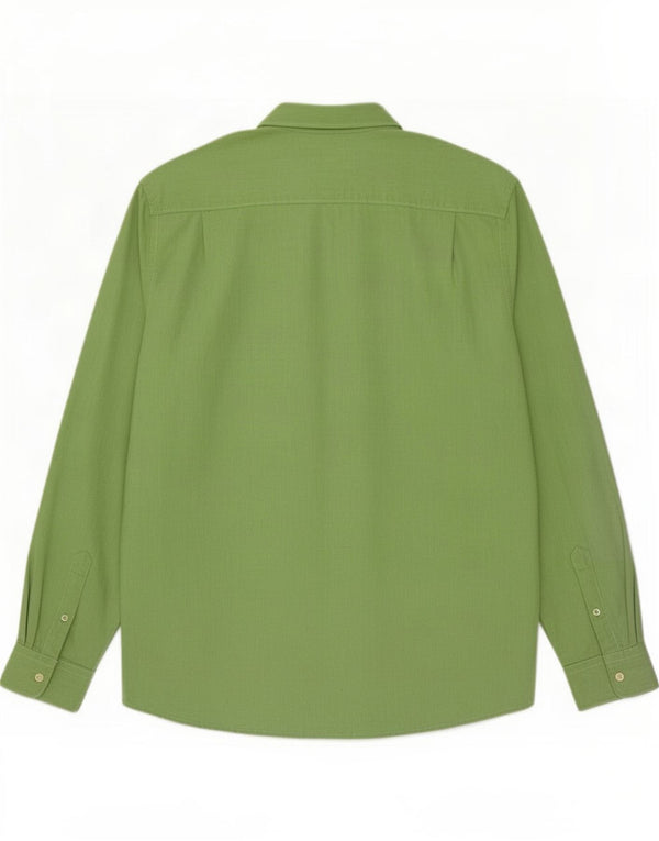 Springfield Mens Regular Fit Shirt XL Green Cotton