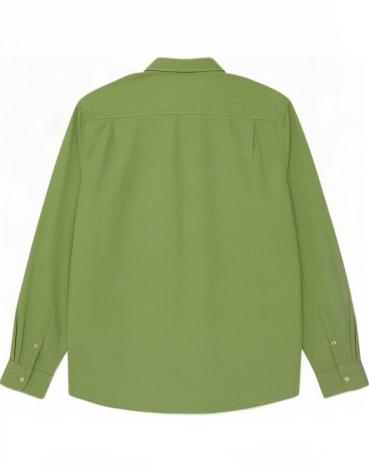 Springfield Mens Regular Fit Shirt XL Green Cotton