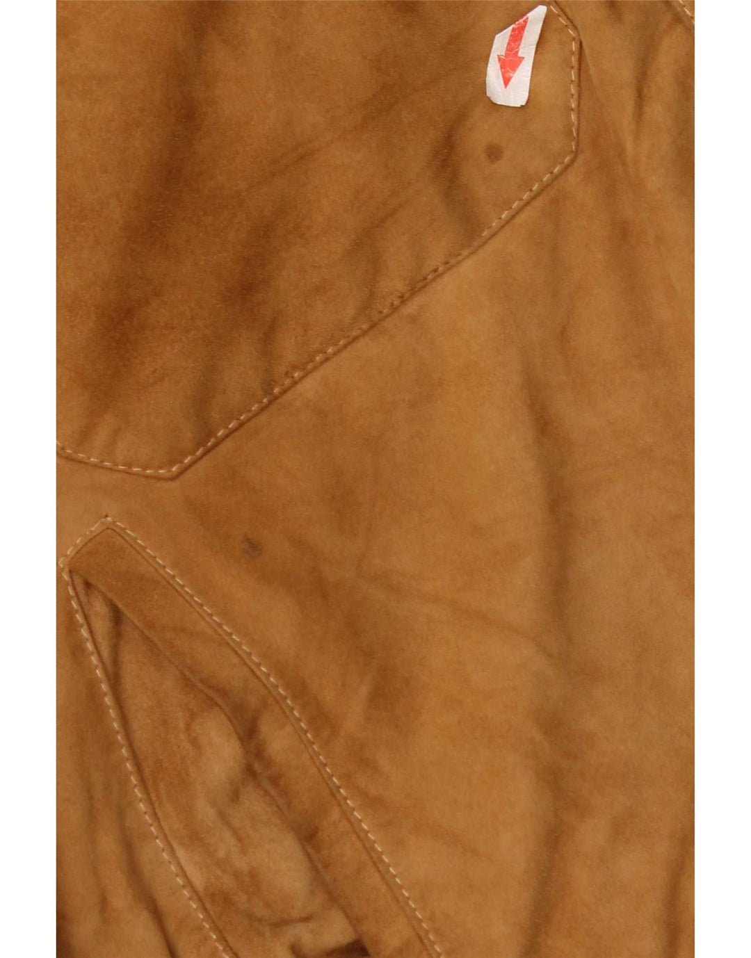 Vintage Mens Suede Jacket EU 54 XL Beige Leather