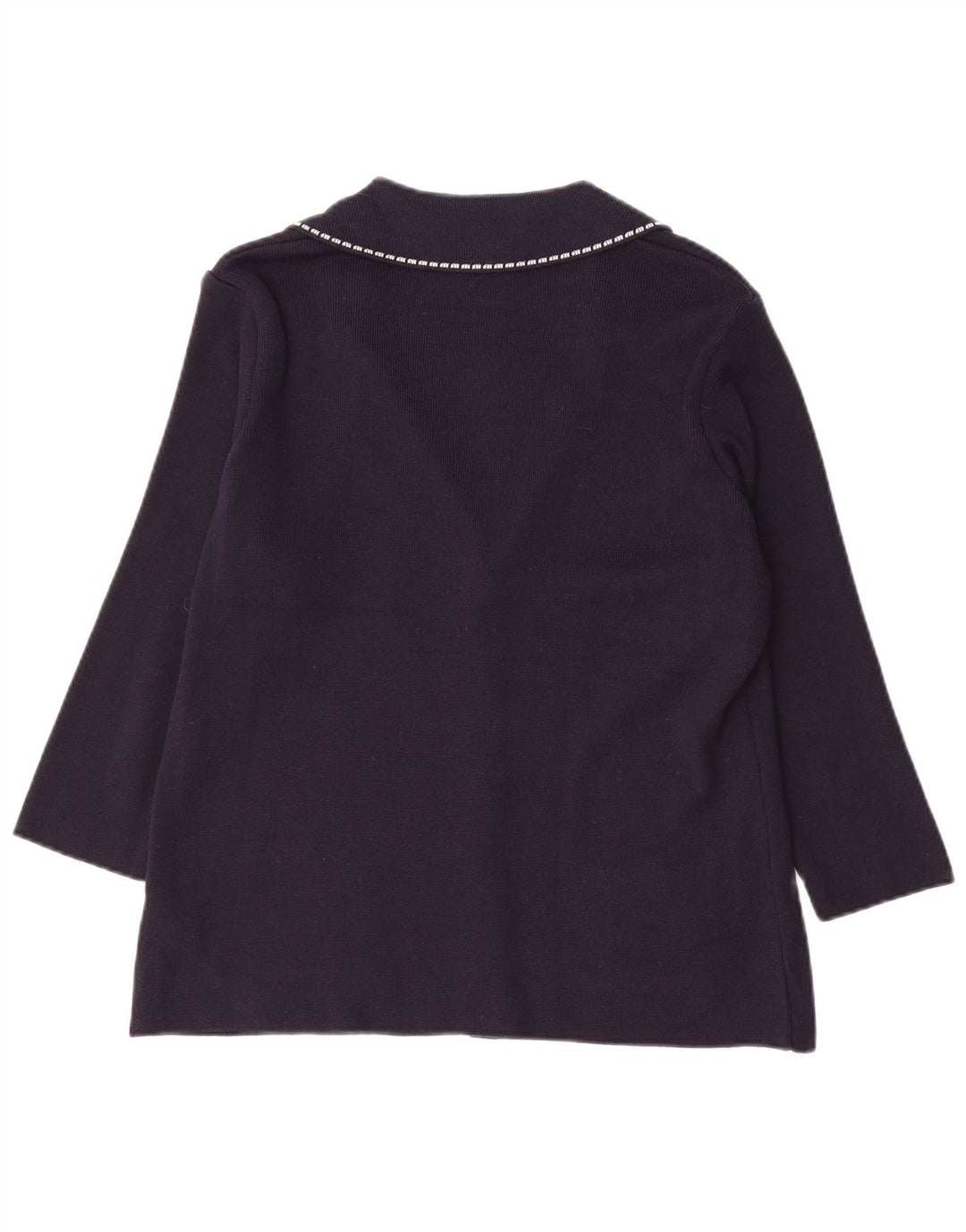 Marks & Spencer Womens Per Una Cardigan Sweater UK 16 Large Navy Blue