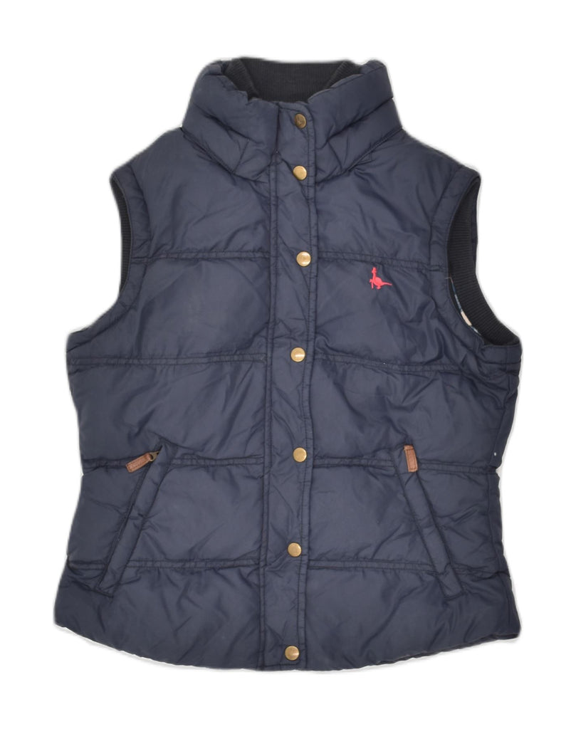 JACK WILLS Womens Padded Gilet UK 10 Small Navy Blue Nylon | Vintage Jack Wills | Thrift | Second-Hand Jack Wills | Used Clothing | Messina Hembry 