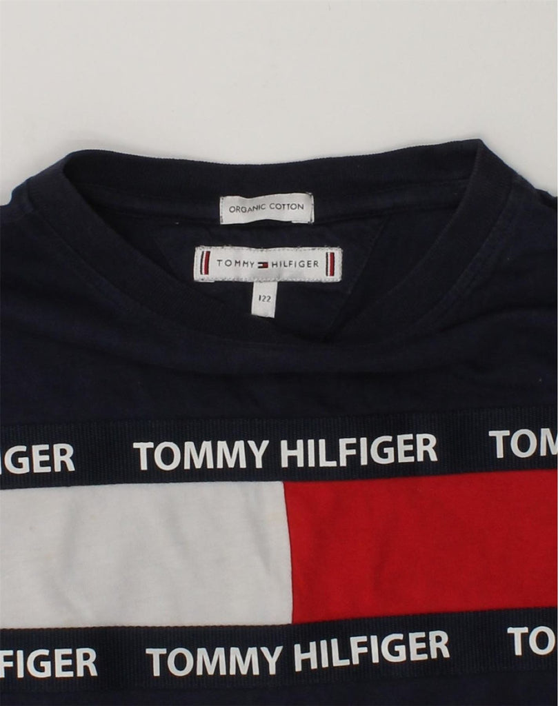 TOMMY HILFIGER Boys T-Shirt Top 6-7 Years Blue Cotton | Vintage Tommy Hilfiger | Thrift | Second-Hand Tommy Hilfiger | Used Clothing | Messina Hembry 