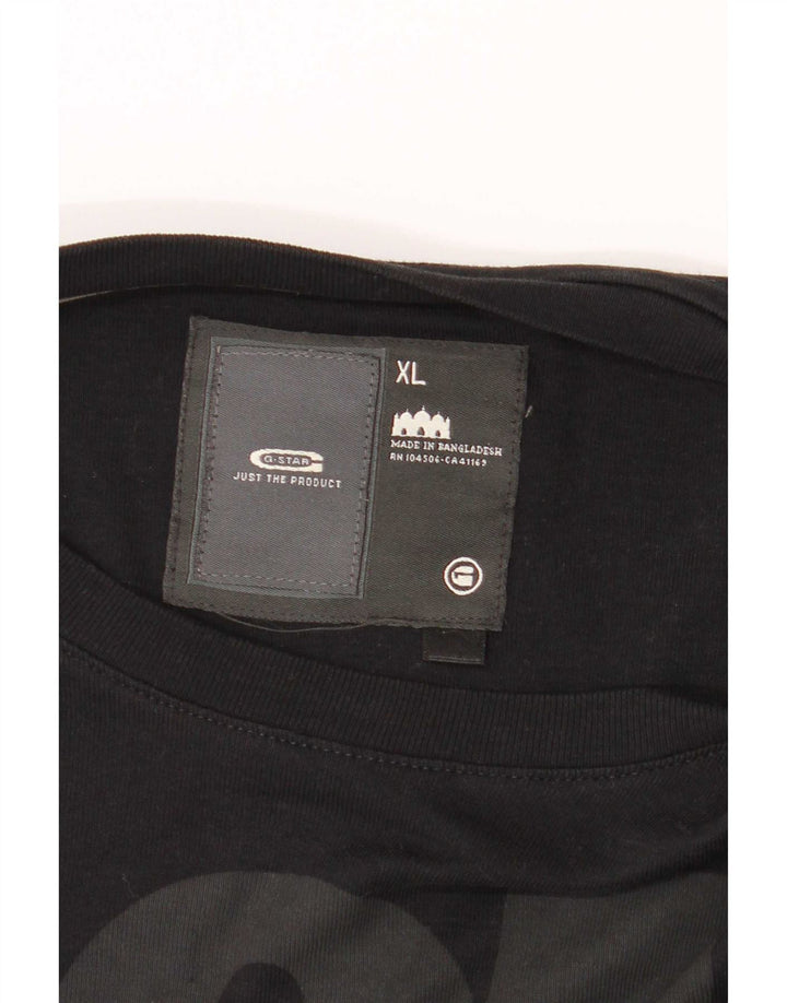 G-Star Mens Graphic Top Long Sleeve XL Black