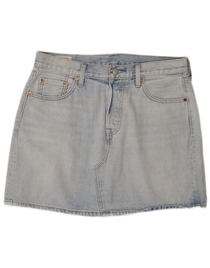 Levi's Womens Mini Denim Skirt W32 Large Blue Cotton