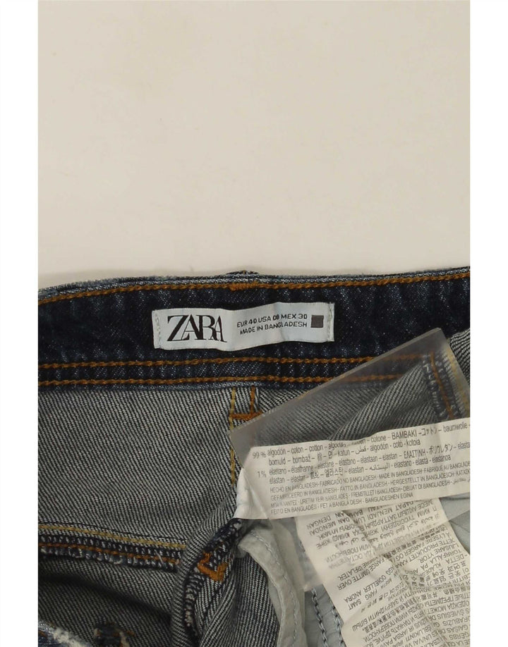 Zara Womens Distressed Slim Jeans EU 40 Medium W30 L28 Blue Cotton