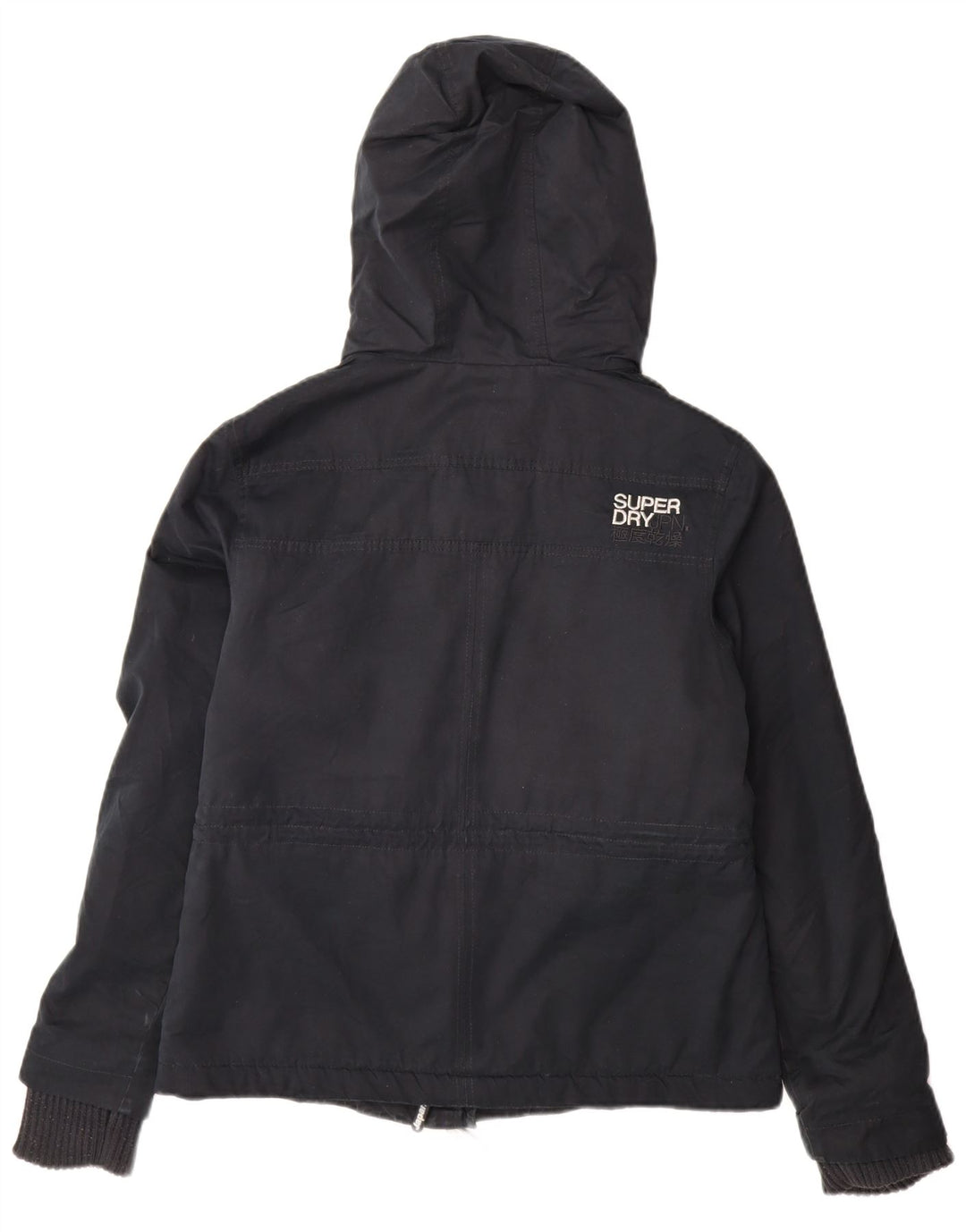 Superdry Womens The windparka Windbreaker Jacket UK 14 Large Navy Blue
