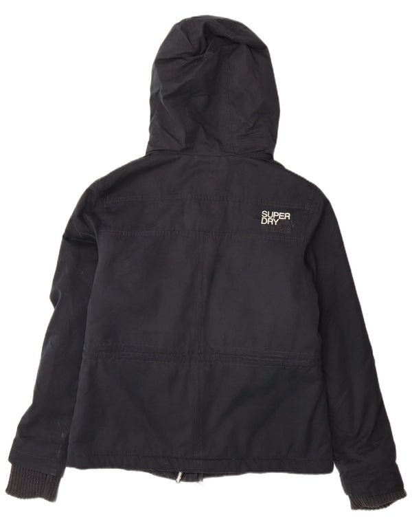 Superdry Womens The windparka Windbreaker Jacket UK 14 Large Navy Blue