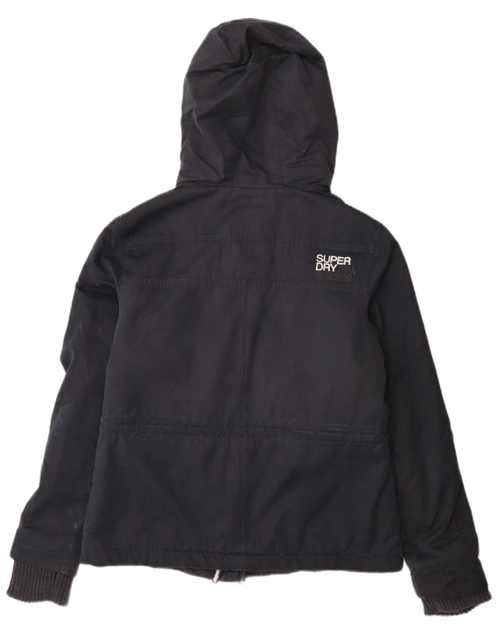 Superdry Womens The windparka Windbreaker Jacket UK 14 Large Navy Blue