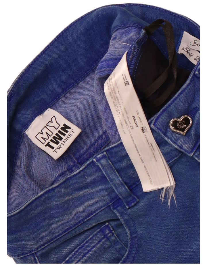 Twinset Womens Flared Jeans W26 L30 Blue Cotton