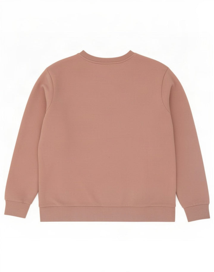 Marks & Spencer Womens Oversized Sweatshirt Jumper UK 14 Medium Pink Cotton