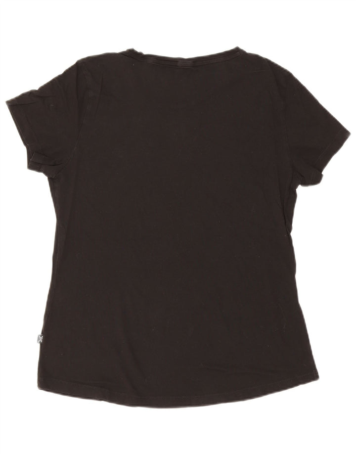 PUMA Womens Graphic T-Shirt Top UK 14 Medium Black