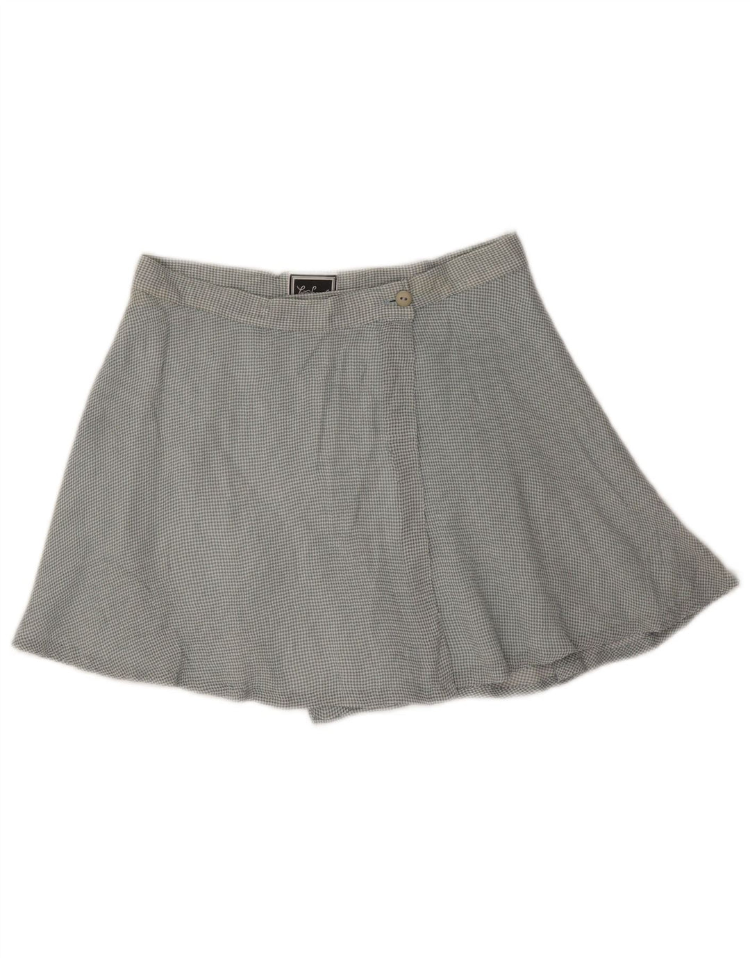 Luisa Spagnoli Womens Wrap Mini Skirt Medium W26  Blue Gingham