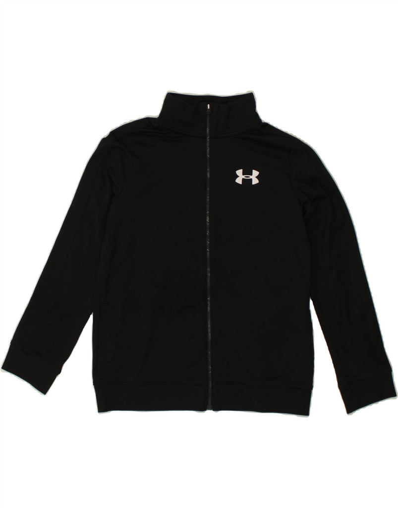 UNDER ARMOUR Boys Tracksuit Top Jacket 14-15 Years Black Polyester | Vintage Under Armour | Thrift | Second-Hand Under Armour | Used Clothing | Messina Hembry 