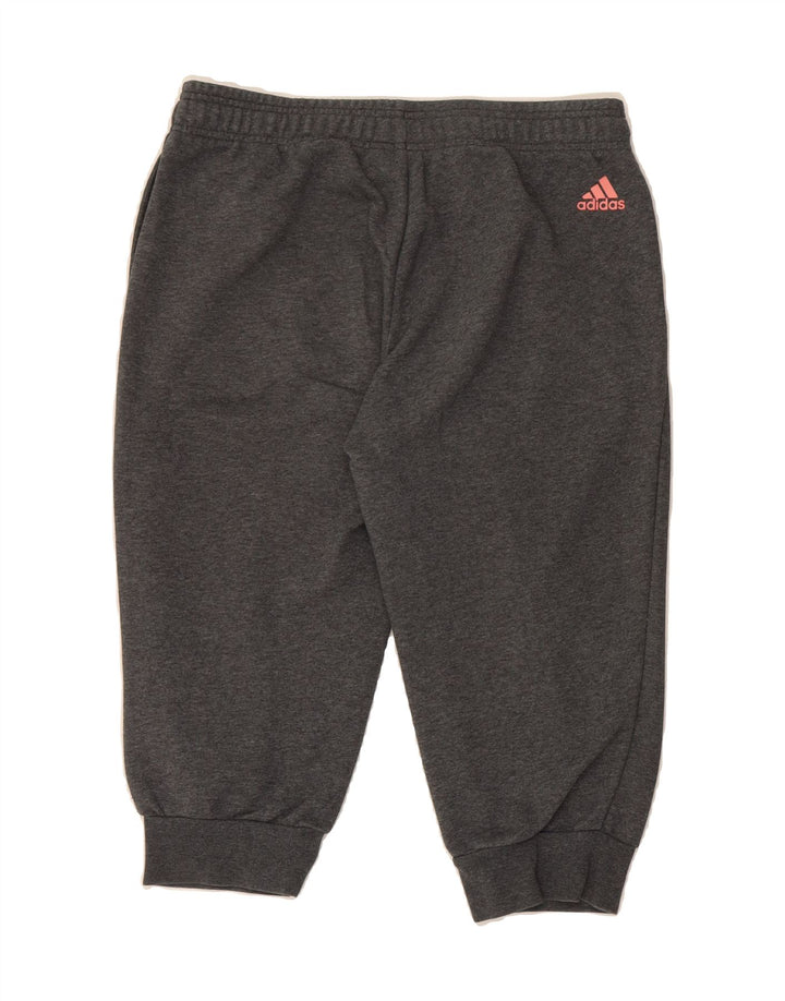 ADIDAS Womens Graphic Sport Shorts UK 14 Large  Grey Vintage Adidas and Second-Hand Adidas from Messina Hembry 