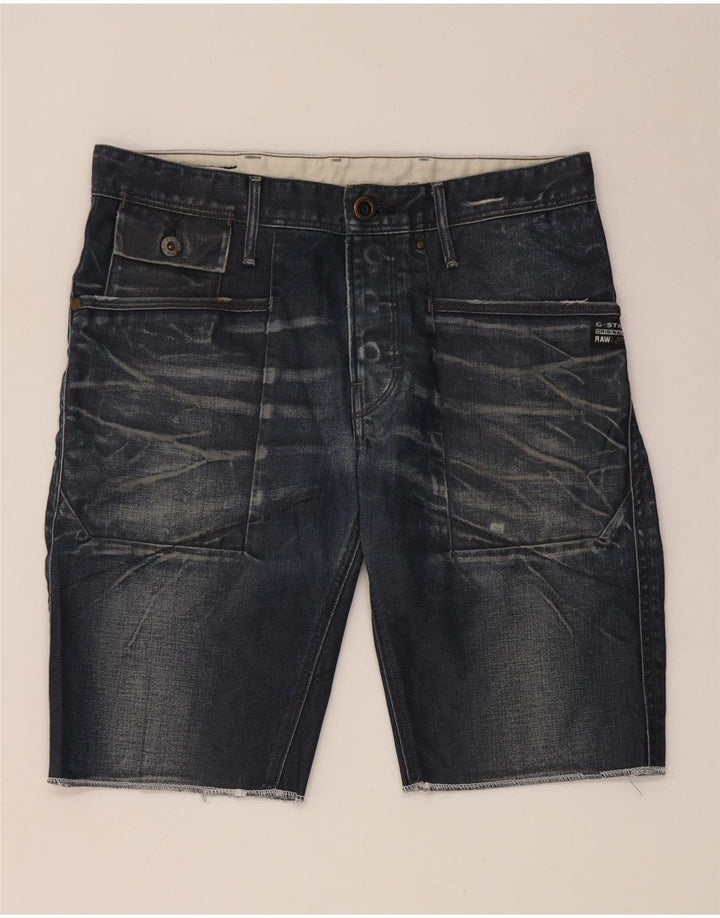 G-Star Mens Denim Shorts W31 Medium Navy Blue Cotton