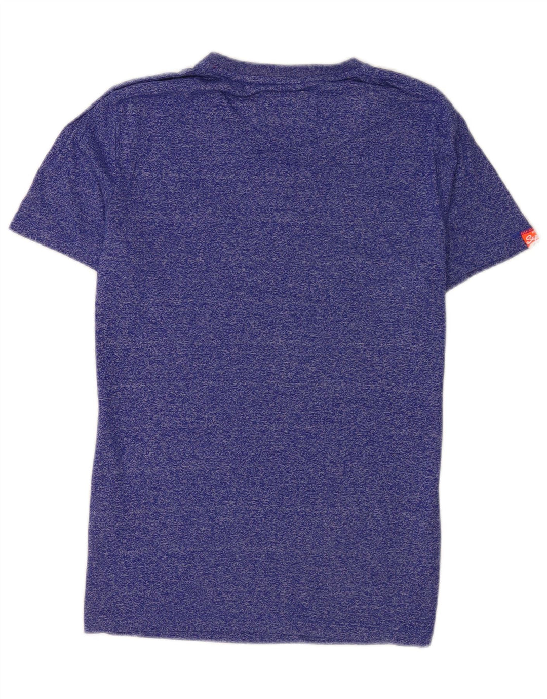 Superdry Mens T-Shirt Top Small Blue Flecked Cotton