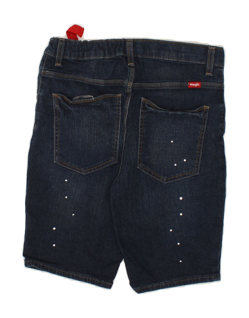 WRANGLER Girls Denim Shorts 15-16 Years W28  Navy Blue Cotton Vintage Wrangler and Second-Hand Wrangler from Messina Hembry 