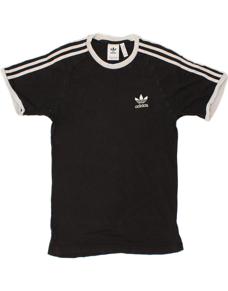 ADIDAS Mens T-Shirt Top Small Black Cotton Vintage Adidas and Second-Hand Adidas from Messina Hembry 