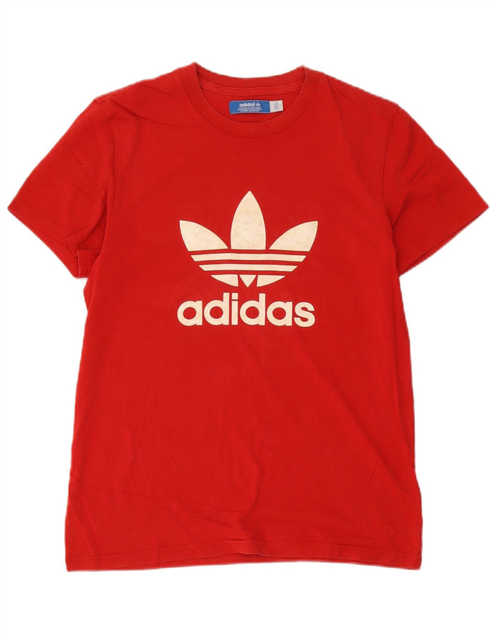 Adidas Mens Graphic T-Shirt Top Small Red Cotton