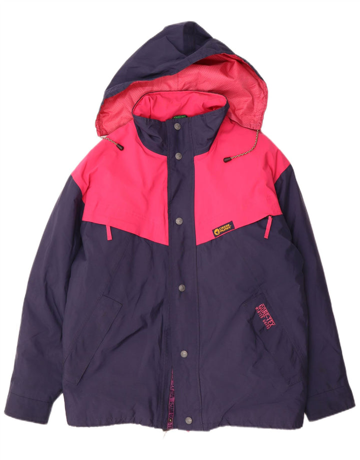 Ciesse Piumini Mens Hooded Ski Jacket IT 48 Medium Navy Blue Colourblock