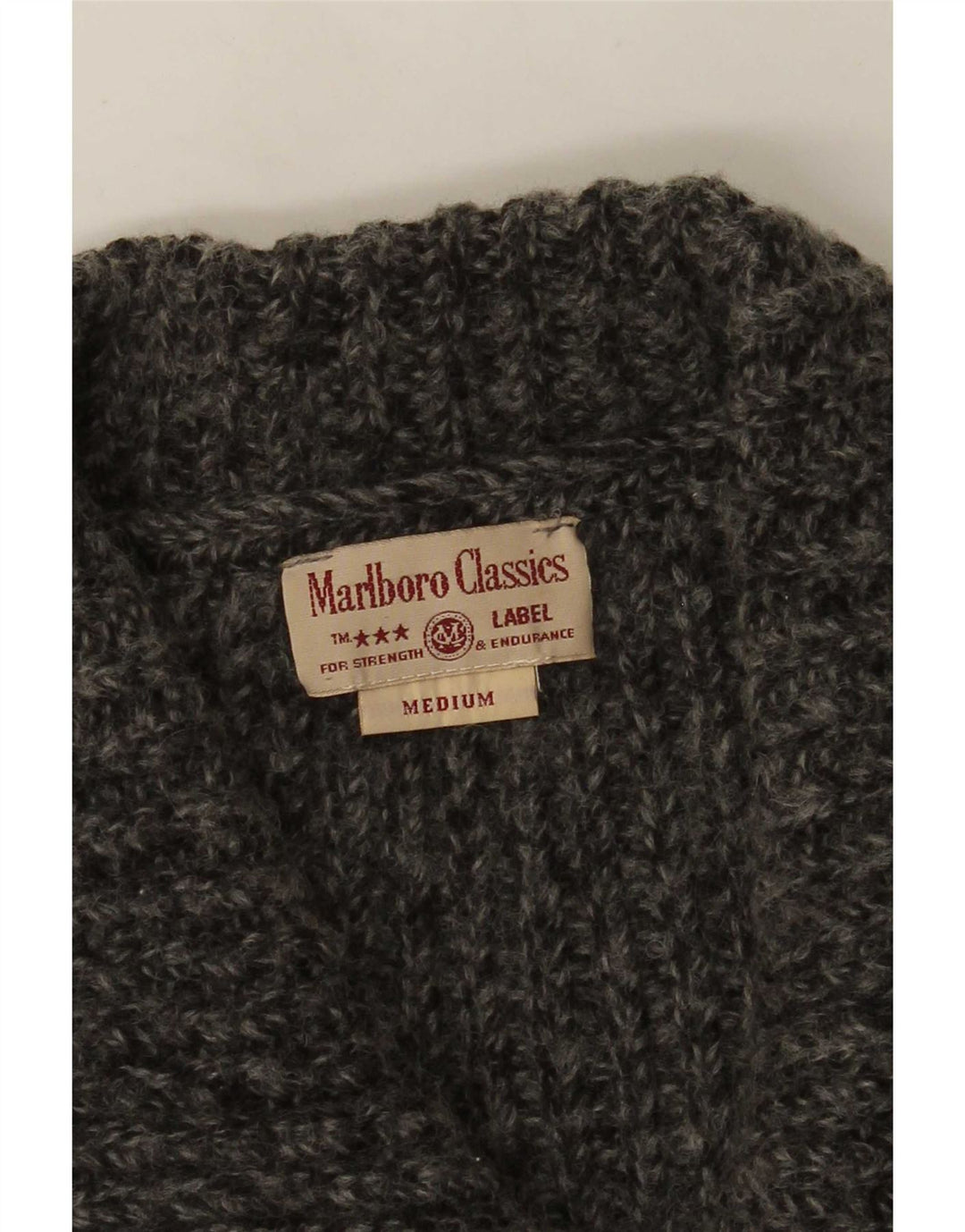 Marlboro Classics Womens Crop Cardigan Sweater UK 14 Medium Grey Flecked