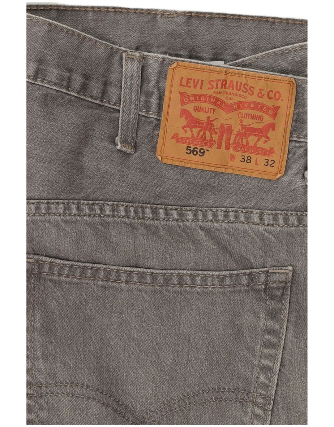 Levi's Mens 569 Loose Jeans W38 L29 Grey Cotton