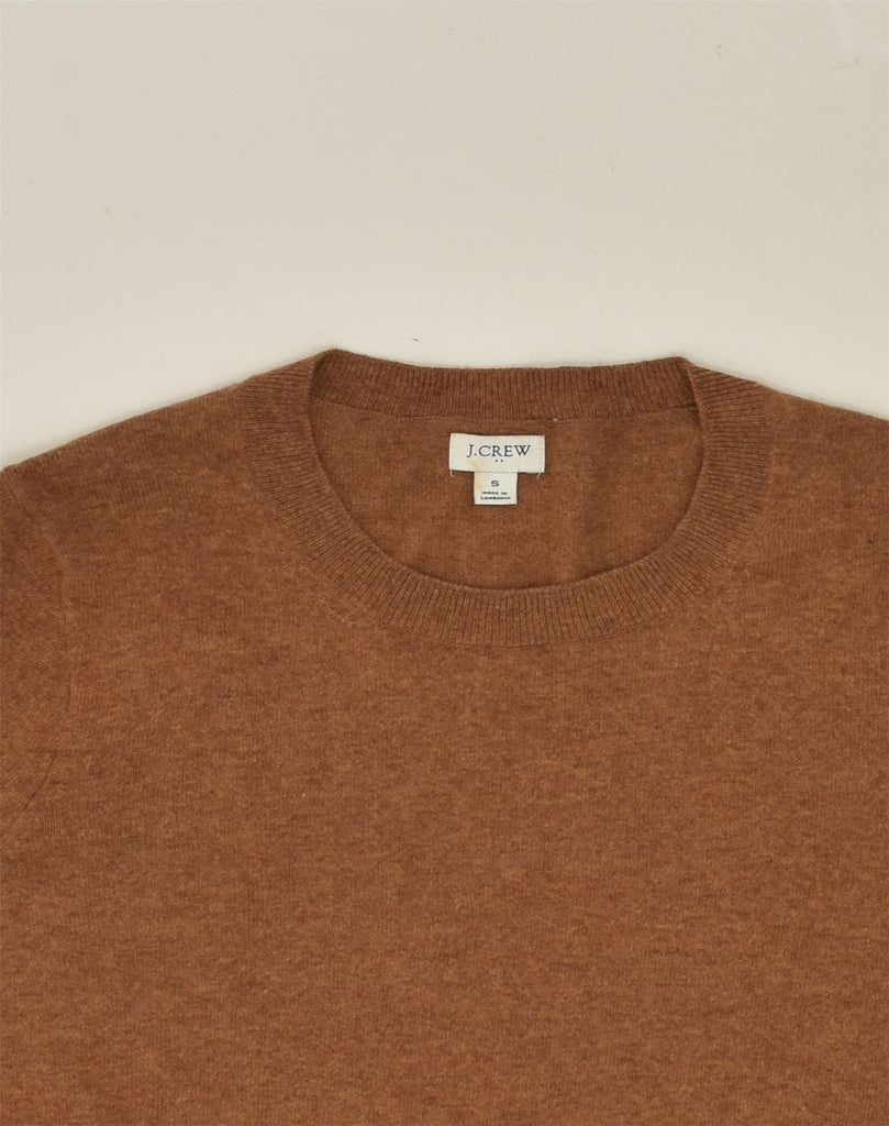 J. CREW Womens Longline Crew Neck Jumper Sweater UK 10 Small Brown Cotton | Vintage J. Crew | Thrift | Second-Hand J. Crew | Used Clothing | Messina Hembry 