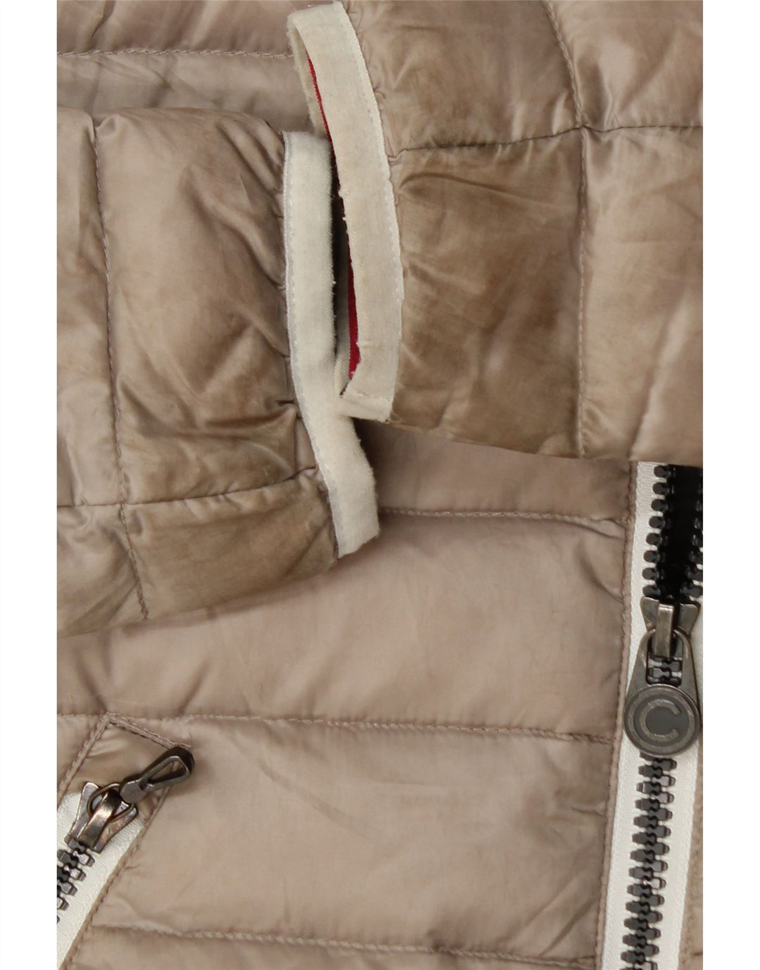 Colmar Womens Hooded Padded Jacket IT 40 Small Beige