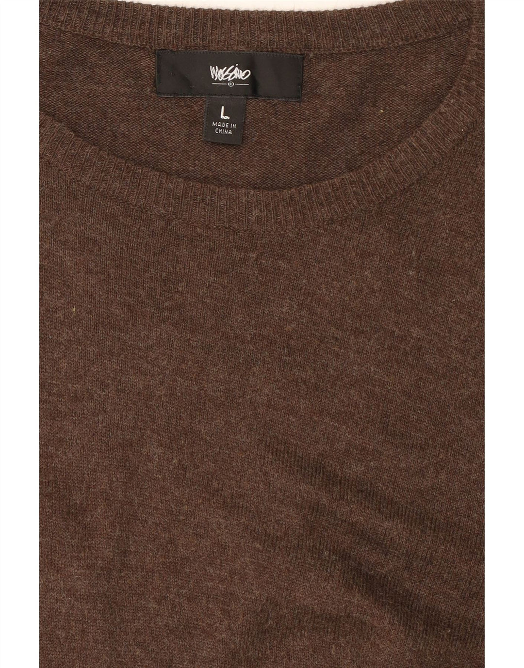 MOSSIMO Womens Boat Neck Jumper Sweater UK 14 Large Brown Nylon Vintage Mossimo and Second-Hand Mossimo from Messina Hembry 