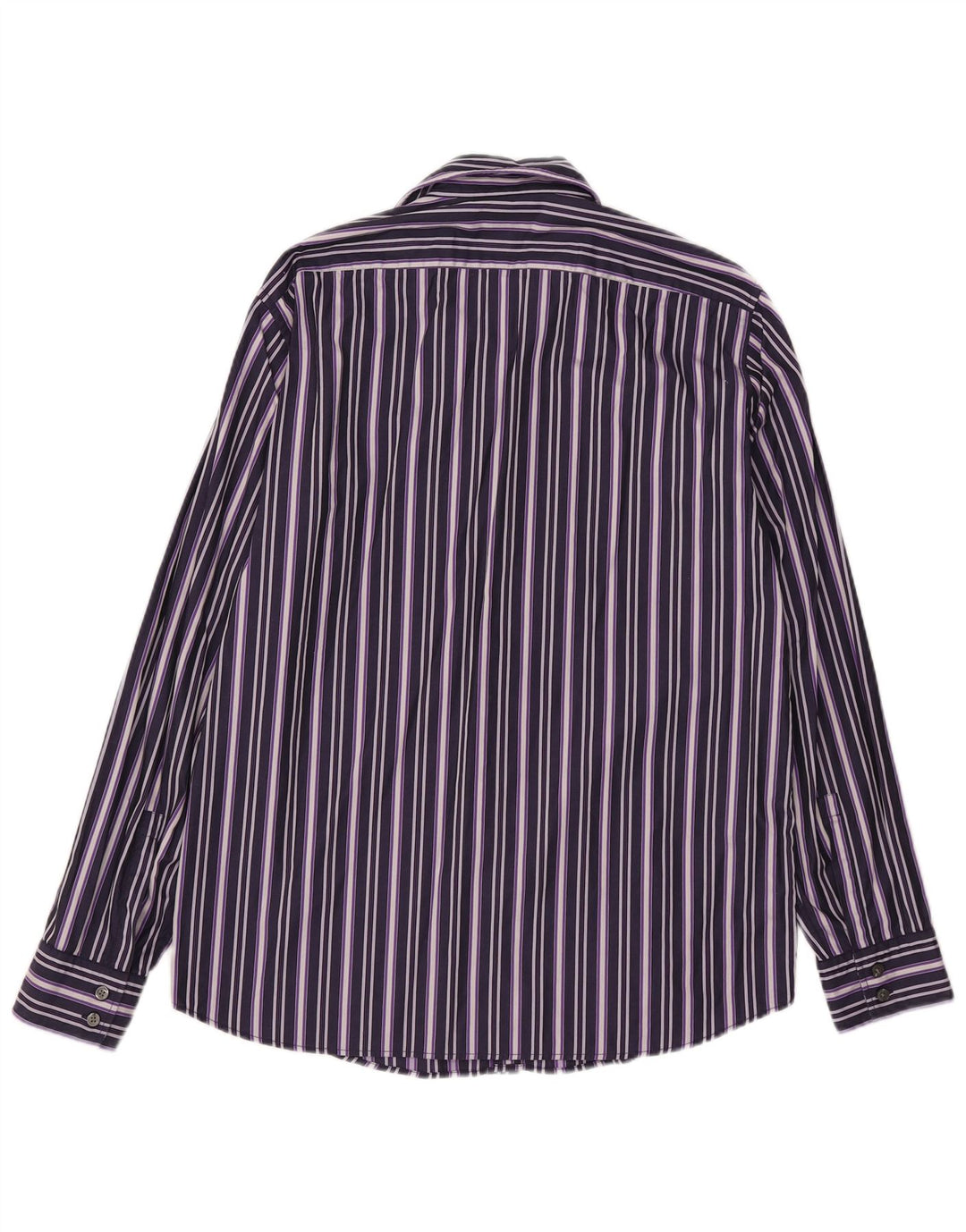 Hugo Boss Mens Shirt Large Purple Striped Cotton