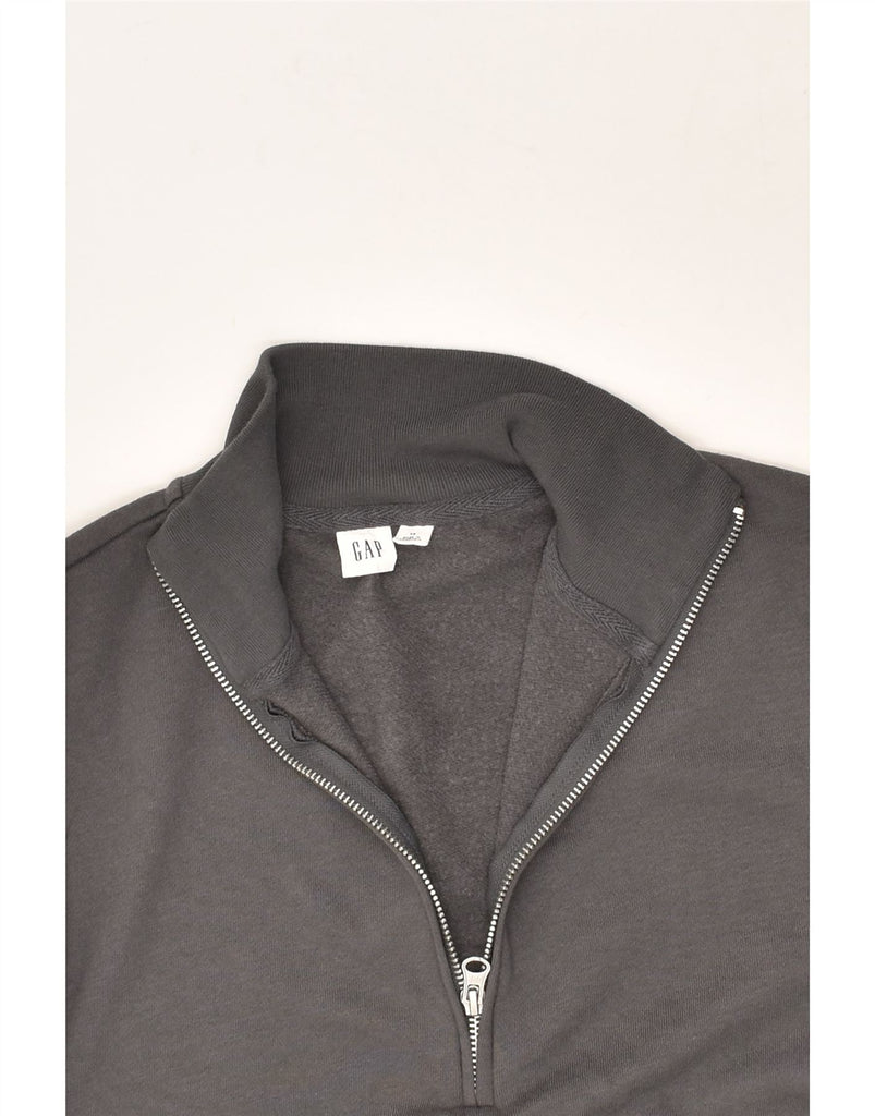 GAP Mens Zip Neck Sweatshirt Jumper XS Grey | Vintage Gap | Thrift | Second-Hand Gap | Used Clothing | Messina Hembry 