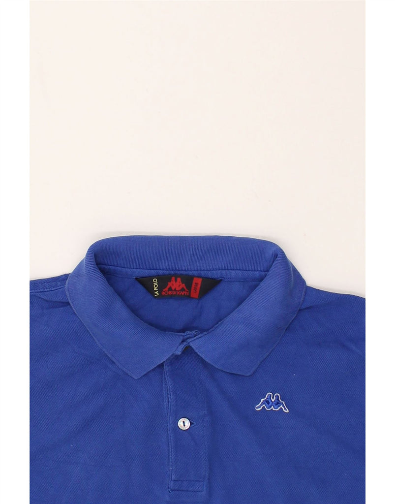 KAPPA Mens Polo Shirt Large Blue Cotton | Vintage Kappa | Thrift | Second-Hand Kappa | Used Clothing | Messina Hembry 