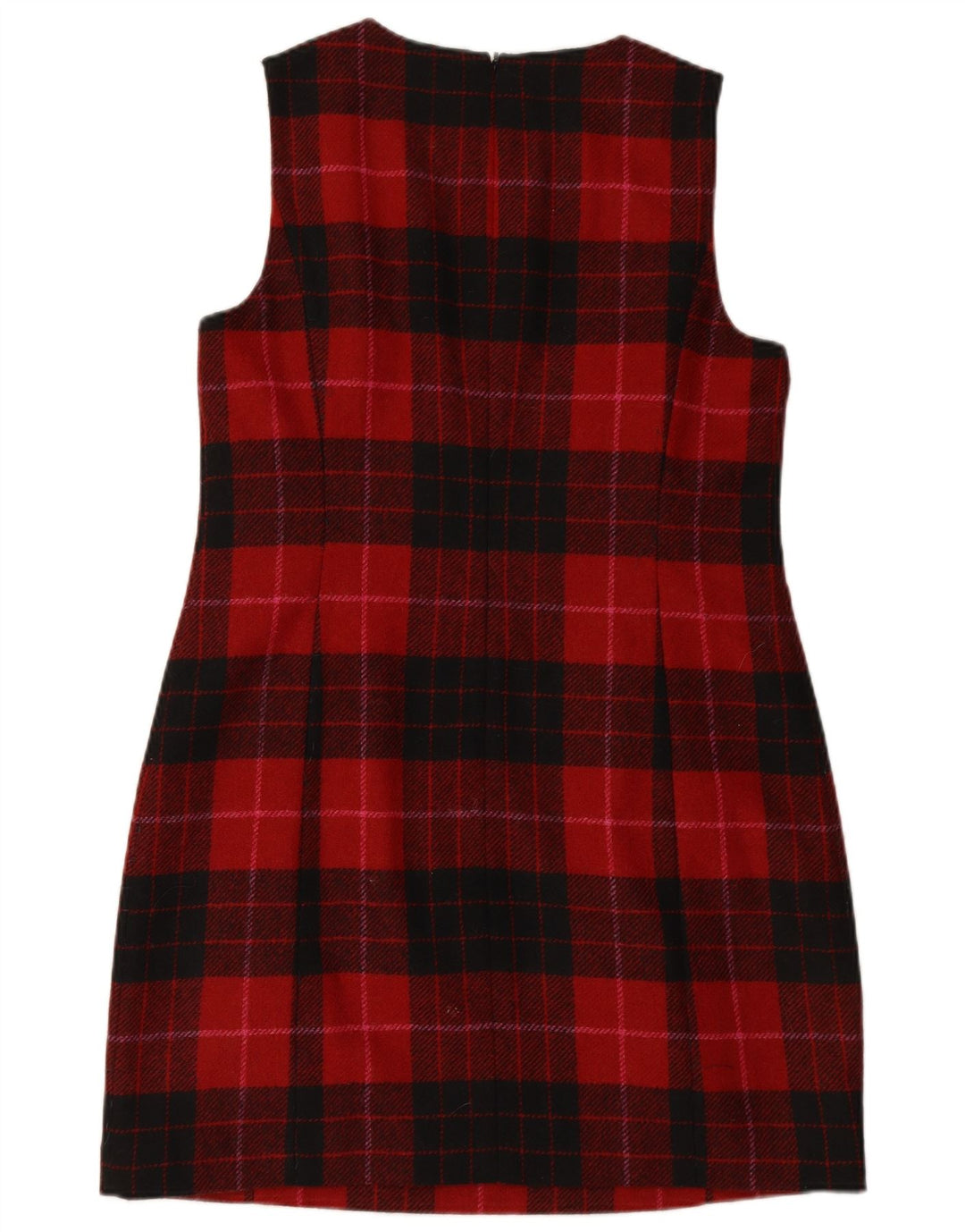 HOBBS Womens Sleeveless Shift Dress UK 14 Large  Red Check