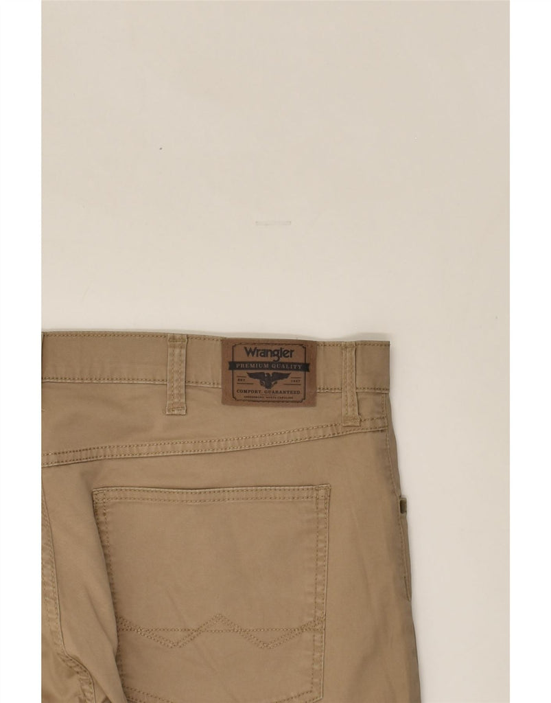 WRANGLER Mens Straight Casual Trousers W38 L32 Brown Cotton | Vintage Wrangler | Thrift | Second-Hand Wrangler | Used Clothing | Messina Hembry 